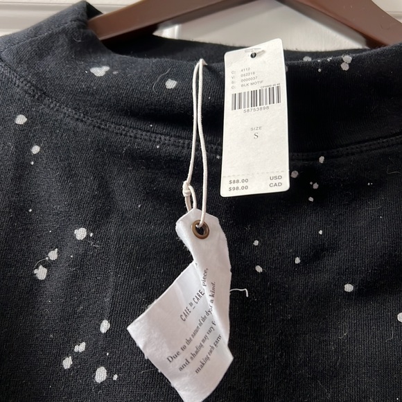 Anthropologie ELAYNA Pilcro Sz Small black sweatshirts - Picture 5 of 7